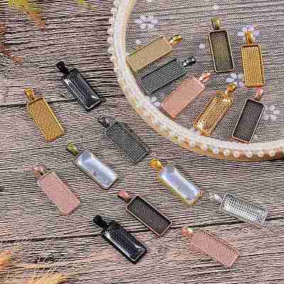 36Pcs 9 Colors Alloy Pendant Cabochon Settings DIY-SZ0001-05-1