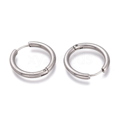 Tarnish Resistant 201 Stainless Steel Huggie Hoop Earrings EJEW-O095-05-06-1