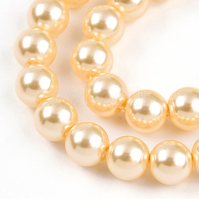 Baking Paint Pearlized Glass Pearl Bead Strands HY-N002-5mm-A09-1