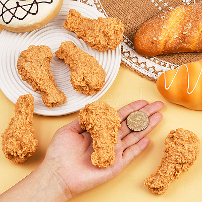 6Pcs Artificial Plastic Fried Chicken Leg Model DJEW-SC0001-17A-1