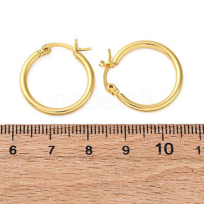 Brass Hoop Earrings for Women EJEW-I270-13A-G-1