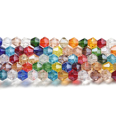 Transparent Electroplate Glass Beads Strands GLAA-F029-3mm-C29-1
