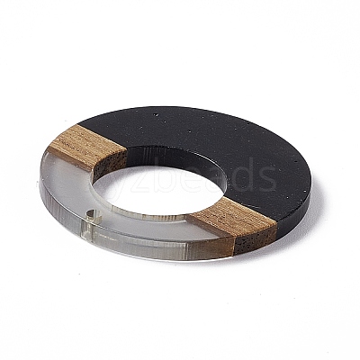 Opaque Resin & Walnut Wood Pendants RESI-M027-03H-1