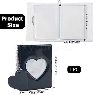 1Pc 3 Inch Mini PU Leather Cover Photo Albums AJEW-CN0005-86-1