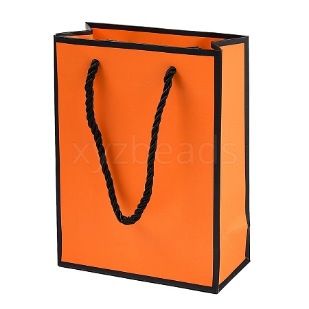 Rectangle Paper Bags with Twisted Rope Handles CARB-L011-01A-02-1