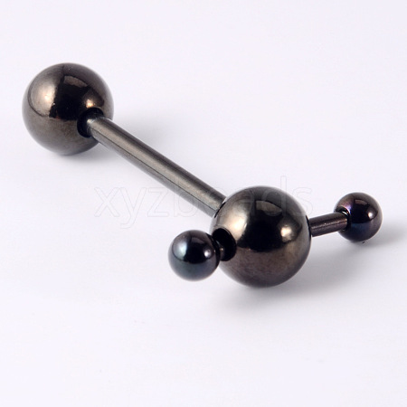 304 Stainless Steel Tongue Rings WG96350-08-1