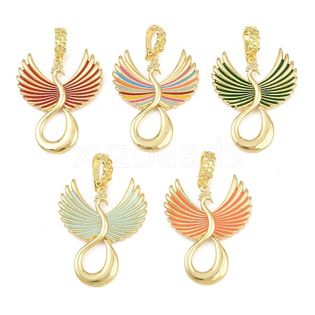 Brass Enamel Pendantss KK-CBAAB9C-05G-1