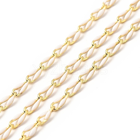 Brass Enamel Curb Chains CHC-C003-13G-02-1