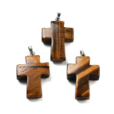 Natural Tiger Eye Pendants G-A231-02C-1