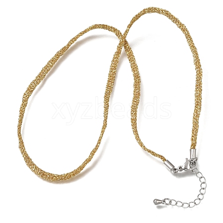 3.5MM Polyester Metallic Cord Braided Cord Necklace Making FB-CBAA152-01P-08-1