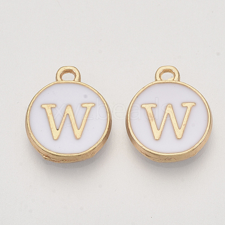 Golden Plated Alloy Charms X-ENAM-S118-01W-1