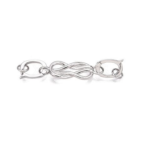 925 Sterling Silver Fold Over Clasps STER-T007-109P-1