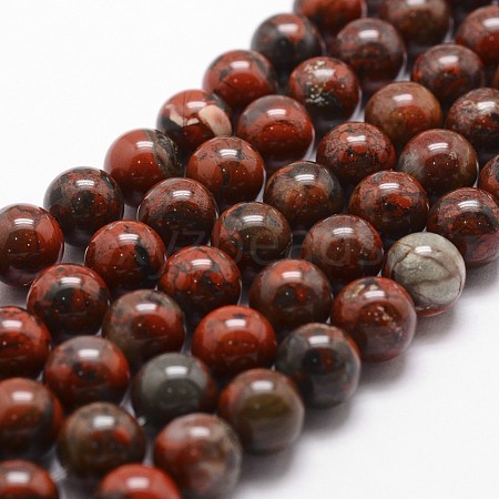 Natural Brecciated Jasper Bead Strands X-G-D840-67-6mm-1