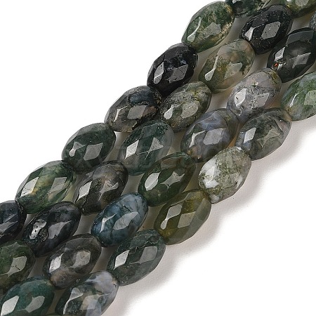 Natural Moss Agate Beads Strands G-Q194-B03-01-1