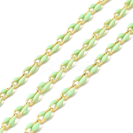 Brass Enamel Curb Chains CHC-C003-13G-04-1