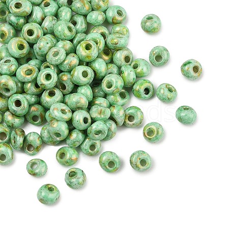 Picasso Glass Seed Beads SEED-Q038-03G-1