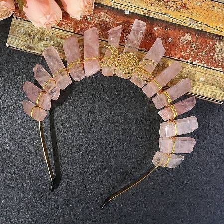 Natural Rose Quartz Hair Bands PW-WGD5E77-13-1