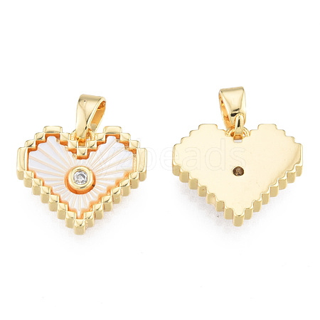 Natural Freshwater Shell Charms KK-N233-414-1