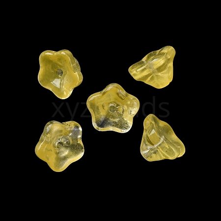 Baking Paint Transparent Glass Beads GLAA-T025-81C-03-1