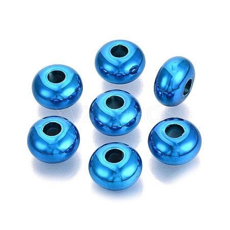 UV Plating Opaque Acrylic European Beads PACR-T017-19M-08-1
