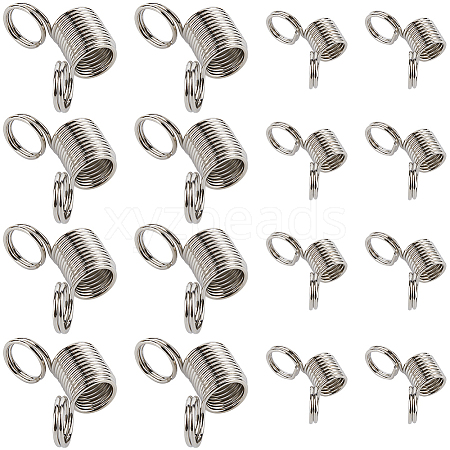 60Pcs 2 Styles Stainless Steel Spring Bead Clamps for Beading Jewelry Making FIND-SC0009-62-1
