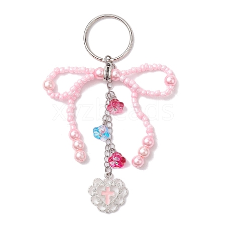 Glass Seed Bead Keychain KEYC-MZ00001-02-1