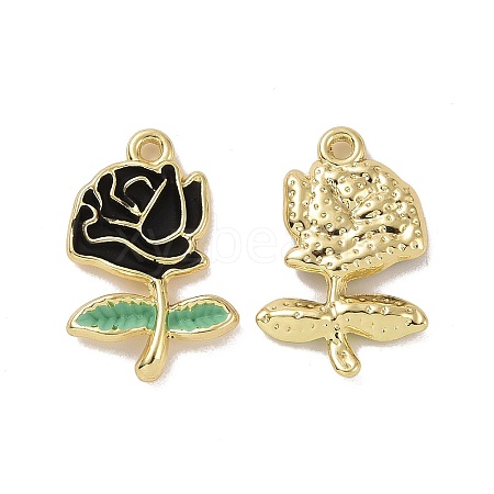 Rack Plating Alloy Enamel Pendants PALLOY-O109-14LG-04-1