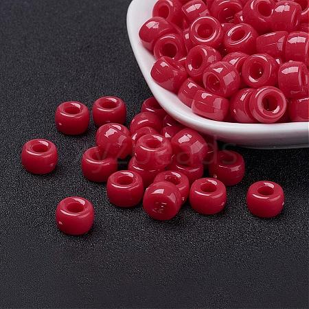 Opaque Acrylic European Beads PL338-5-1