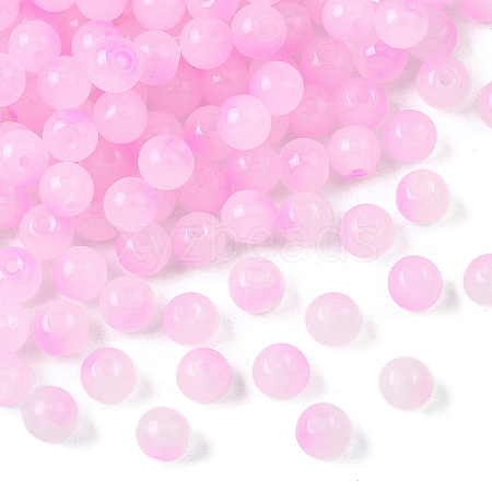 400Pcs Baking Paint Transparent Glass Beads DGLA-YW0001-61I-1