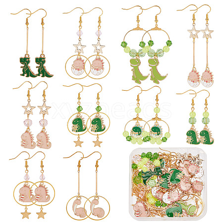 SUNNYCLUE DIY Dinosaur Earring Making Kit DIY-SC0020-91-1