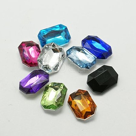 Imitation Taiwan Acrylic Rhinestone Cabochons GACR-A010-13x18mm-M-1