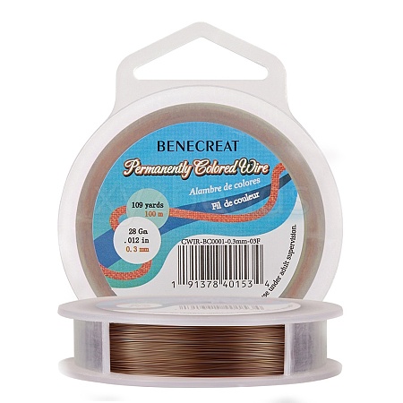 BENECREAT 3 Strands Copper Craft Wire CWIR-BC0008-0.4mm-B-1