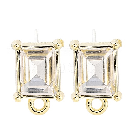 Alloy Glass Rhinestone Stud Earring Finding Accessories FIND-U006-12G-02-1