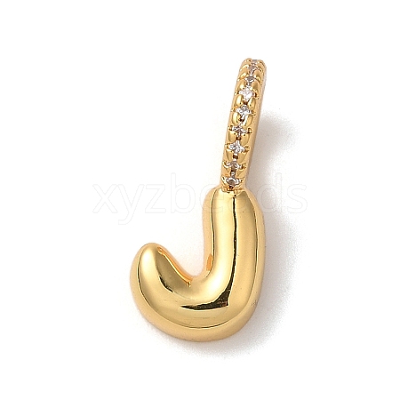 Brass Micro Pave Cubic Zirconia Pendants KK-K345-13J-G-1