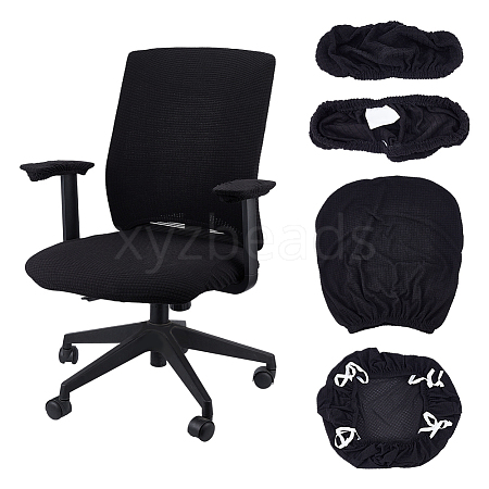 Polyester Chair Pad & Back & Handrail Cover Sets AJEW-WH0077-049A-1