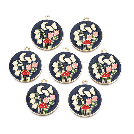 Alloy Enamel Pendants ENAM-N055-113B-1