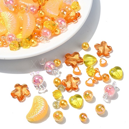 120Pcs 12 Styles Mixed Styles Acrylic Beads MACR-YW0003-05B-1