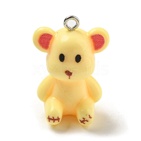 10Pcs Opaque Resin Pendants RESI-H160-01P-09-1