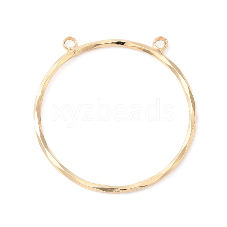 Brass Open Back Bezel Connector Charms KK-O144-15G-1