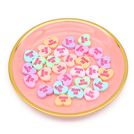 Opaque Resin Cabochons X-HEAR-PW0002-046A-1