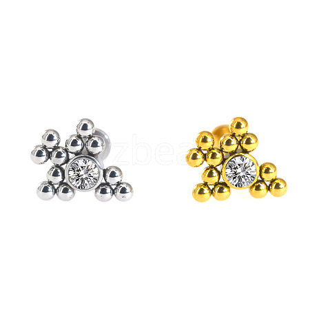 316L Surgical Stainless Steel & G23 Titanium Crystal Rhinestone Labrets for Women Men WG3A239-61-1