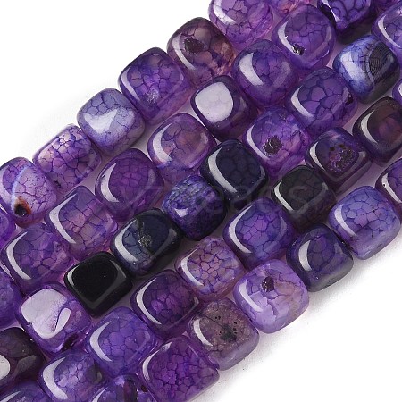 Natural Dragon Veins Agate Beads Strands G-G177-E21-01-1