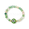 Handmade Evil Eye Lampwork with Glass Finger Rings for Women RJEW-JR00939-5