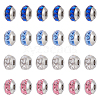 24Pcs 4 Colors 304 Stainless Steel Polymer Clay Rhinestone Beads STAS-UN0063-79-1