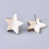 Resin & Wood Stud Earrings EJEW-N017-001A-4