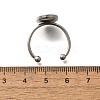 304 Stainless Steel Open Cuff Ring Components STAS-M057-01E-P-3