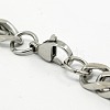 Tarnish Resistant 201 Stainless Steel Cuban Link Chain Necklaces NJEW-F039-23-3