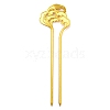 Alloy Sea Wave Hair Sticks for Enamel OHAR-PW0006-16B-1