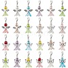 24Pcs 24 Colors Angel Acylic Pendant Decoration HJEW-JM02630-1