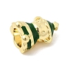 Christmas Brass Enamel Beads KK-L258-02G-01-2